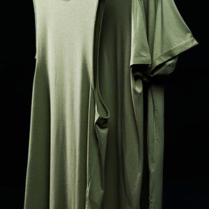 L | Alphalete Rolled Muscle T - Olive